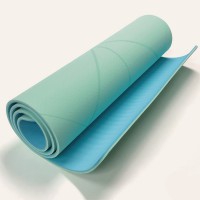 Ecological mat ideal for yoga and pilates in blue - Measurements: 183 x 68 x 0.8cm (Carry bag included)